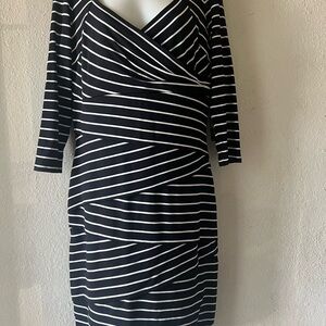 Black and White Striped Dress